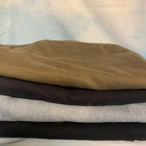 4-pack Lands’ End Petite Cropped Cotton Chinos and high-rise jeans